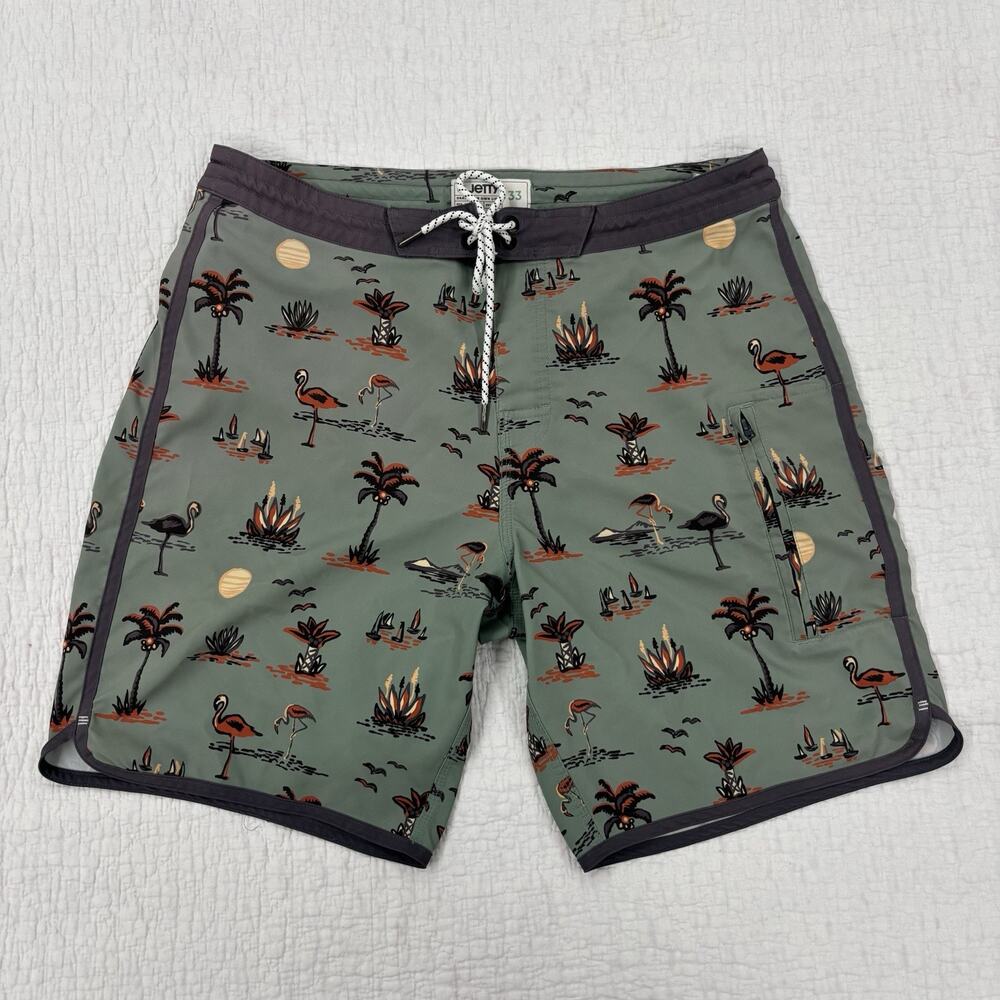 Jetty Men’s Size 33 Atlantic Boardshort Aqua Graphic